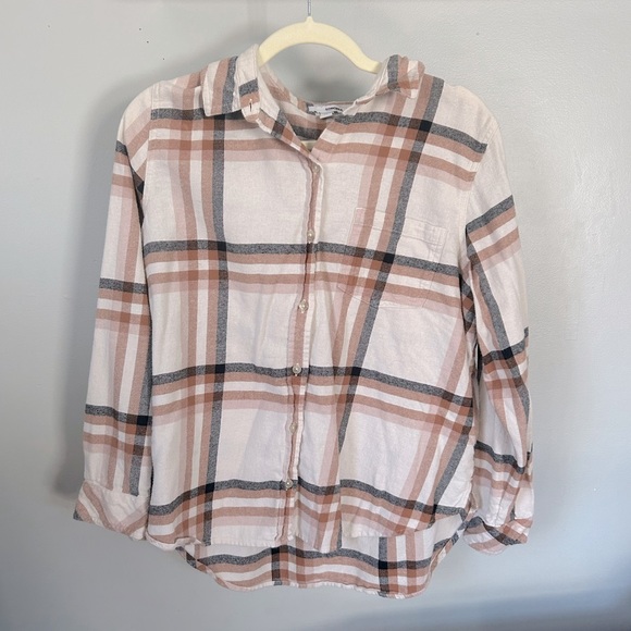 Sonoma Tops - Flannel Button Up Petite Large